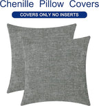 CaliTime Throw Pillow Covers Decorative 26 X 26 Inches Pack of 2 Cozy Chenille - Image 6