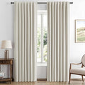 MIULEE 100% Blackout Linen Curtains by MIULEE