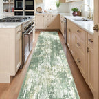 Washable Area Rugs 2'x10' Non-Slip Modern Abstract Soft - Image 2