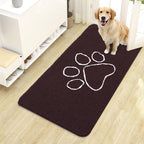 OLANLY Dog Door Mat for Muddy Paws 44x24, Paw Print Design, Absorbs Moisture by OLANLY