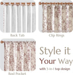 jinchan Lined Linen Blend Curtain Floral Curtains - Image 6