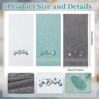 Decorative Hand Towels for Bathroom, Blessed Embroidered 3 Pack