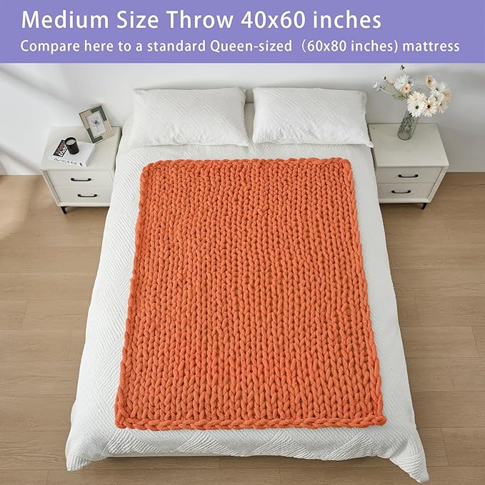 Bigacogo Chunky Knit Throw Blanket - Image 5