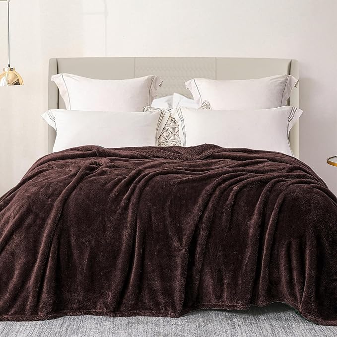 Exclusivo Mezcla Plush Fuzzy Fleece Bed Blanket King Size, Super Soft, Fluffy by ExclusivoMezcla