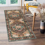 Yamaziot Washable Runner Rug, 2x5 Non-Slip Boho Vintage Hallway Rug Runner by Yamaziot
