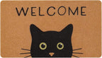 UINI Door Mat Cat Welcome Mat, Non-Slip Cat Welcome Mats by UINI