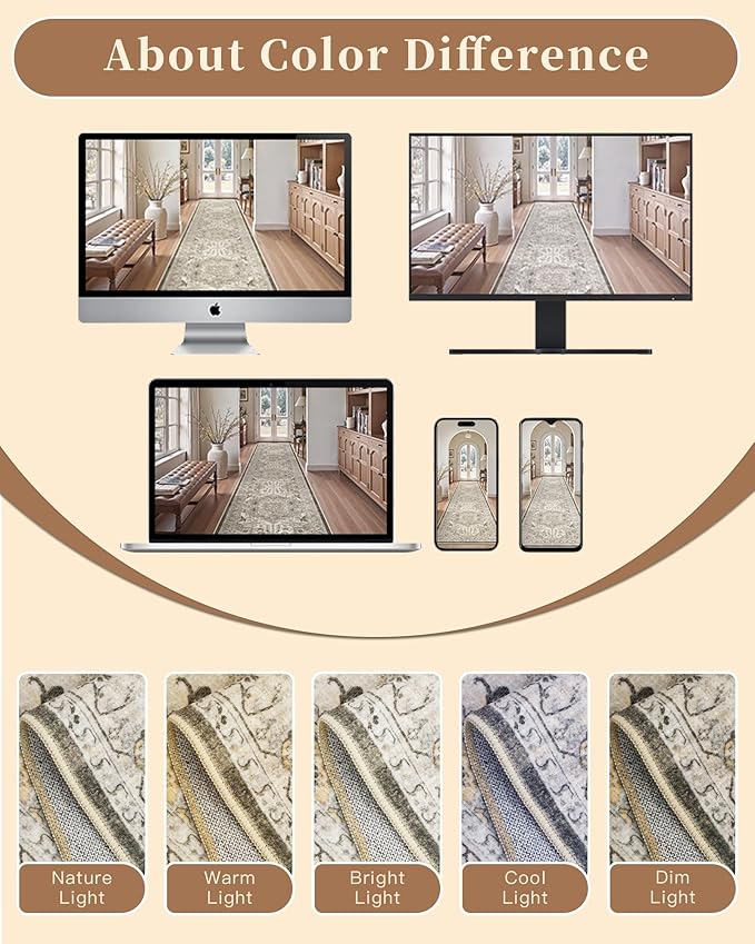 Madane Runner Rugs for Hallway 2x12 Extra Long Washable Non-Slip Hallway Runner - Image 10