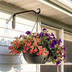 WORTH 6-Pack 7" Plant Hanger Bracket, Forged Iron Black Hanging Hooks