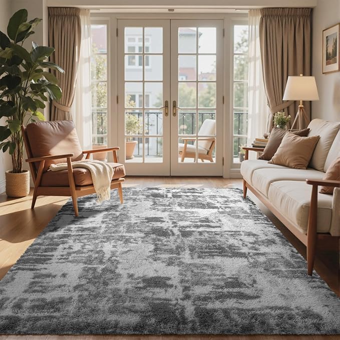 6x9 Ft Large Shag Rugs for Living Room Decor, Tie-Dyed Ultra Soft Fluffy Furry - Image 2