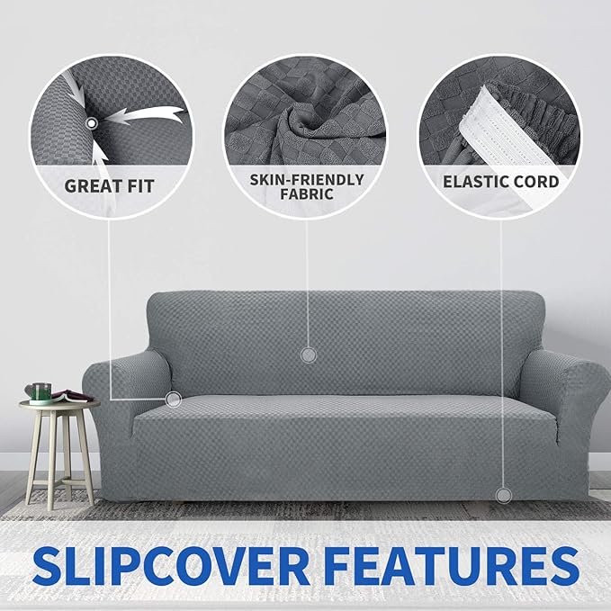 ZNSAYOTX 1 Piece Jacquard Chair Slipcovers - Image 5