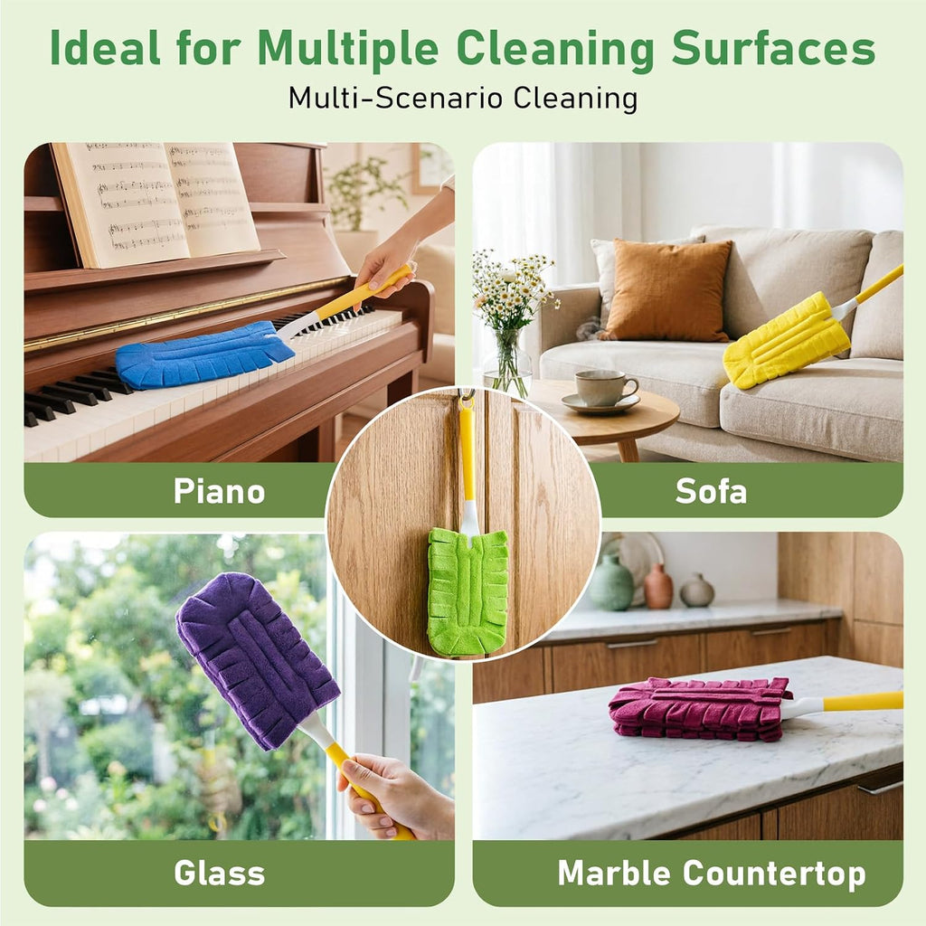 Reusable Duster Refill & Feather Dusters - 12 Pads, Dusting, Cleaning Tools