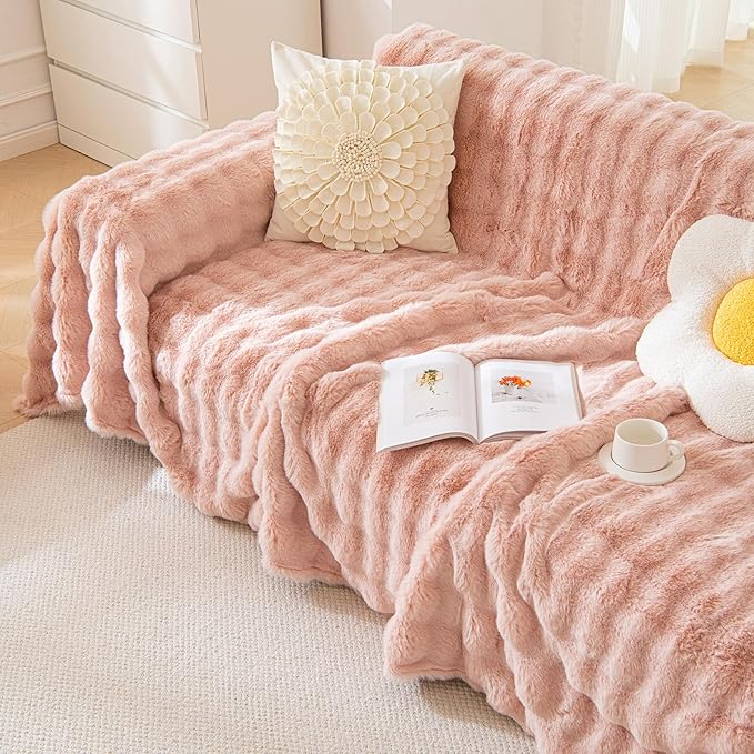 HANDONTIME Faux Fur Plush Sofa Covers - Image 8