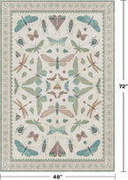 Light Blue and Pink Rug 4x6 Rugs - Image 2