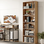 IRONCK Bookshelves and Bookcases Floor Standing 6 Tiers Display Storage Shelves 70 in Tall Bookcase Home Decor Furniture for Home Office, Living Room, Bed Room
