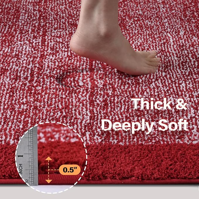 Bathroom Rugs 24x17 Non Slip Washable, Soft Absorbent Quick Dry Mats - Image 4