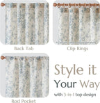 jinchan Linen Floral Curtains 96 Inch Length - Image 9