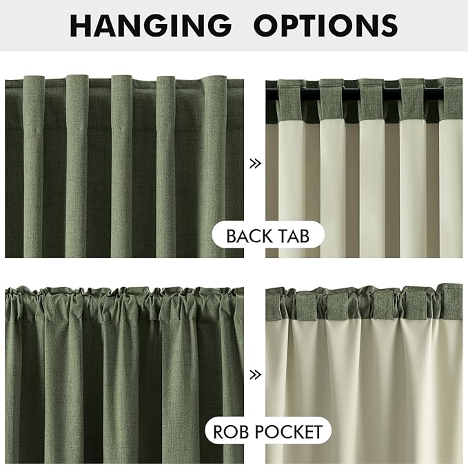 MIULEE 100% Blackout Linen Curtains - Image 5
