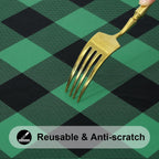 Smiry 36"-44" Picnic Table Cloth, Flannel Backed Vinyl Fitted Tablecloths