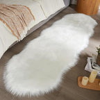 AMTOVO Faux Sheepskin Rug, 2 x 6 ft Faux Fur Rug by AMTOVO