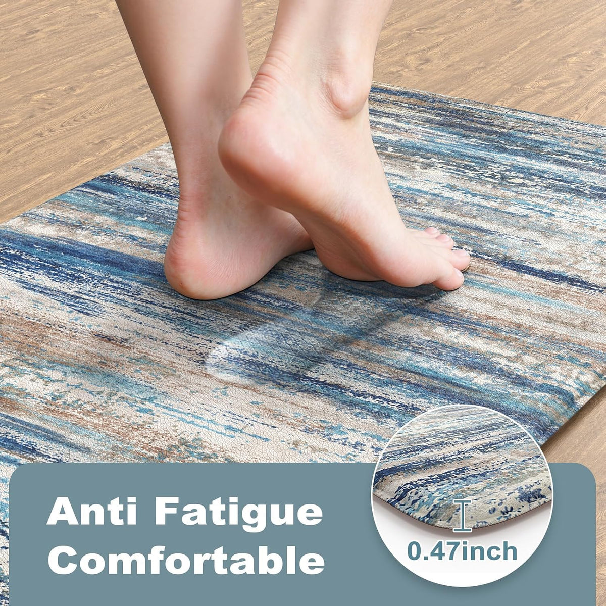 KIMODE Christmas Anti Fatigue Kitchen Mats for Floor,Farmhouse Kitchen Rugs