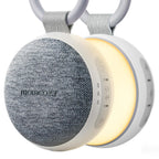 Momcozy Portable Sound Machine with Night Light, White Noise Sound Machine for Baby, 20 Soothing Sounds, Sound Therapy, Long-Lasting Power, Timer, Clips on Stroller, Grey