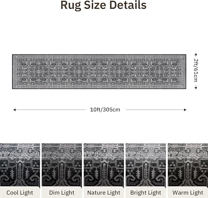 Hallway Washable Runner Rug 2x10 - Image 2
