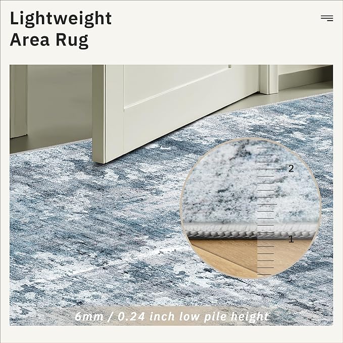 Runner Rug 2'x10' Abstract Washable Non-Slip Runner Rugs - Image 7