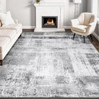 Rugflix 8x10 Large Area Rugs for Living Room, Abstract Washable Rug, Stain by RugflixAreaRugs