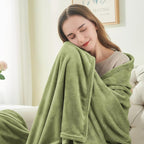 BEDELITE Fleece Blanket Sage Green Throw Blanket - Image 2