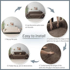 MYSKY HOME Boho Couch Cover Deep Chocolate Sofa Covers - Image 7