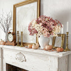 N&T NIETING Baby Breath Flowers Artificial Bulk, 10Pcs, Fall Pink Decor