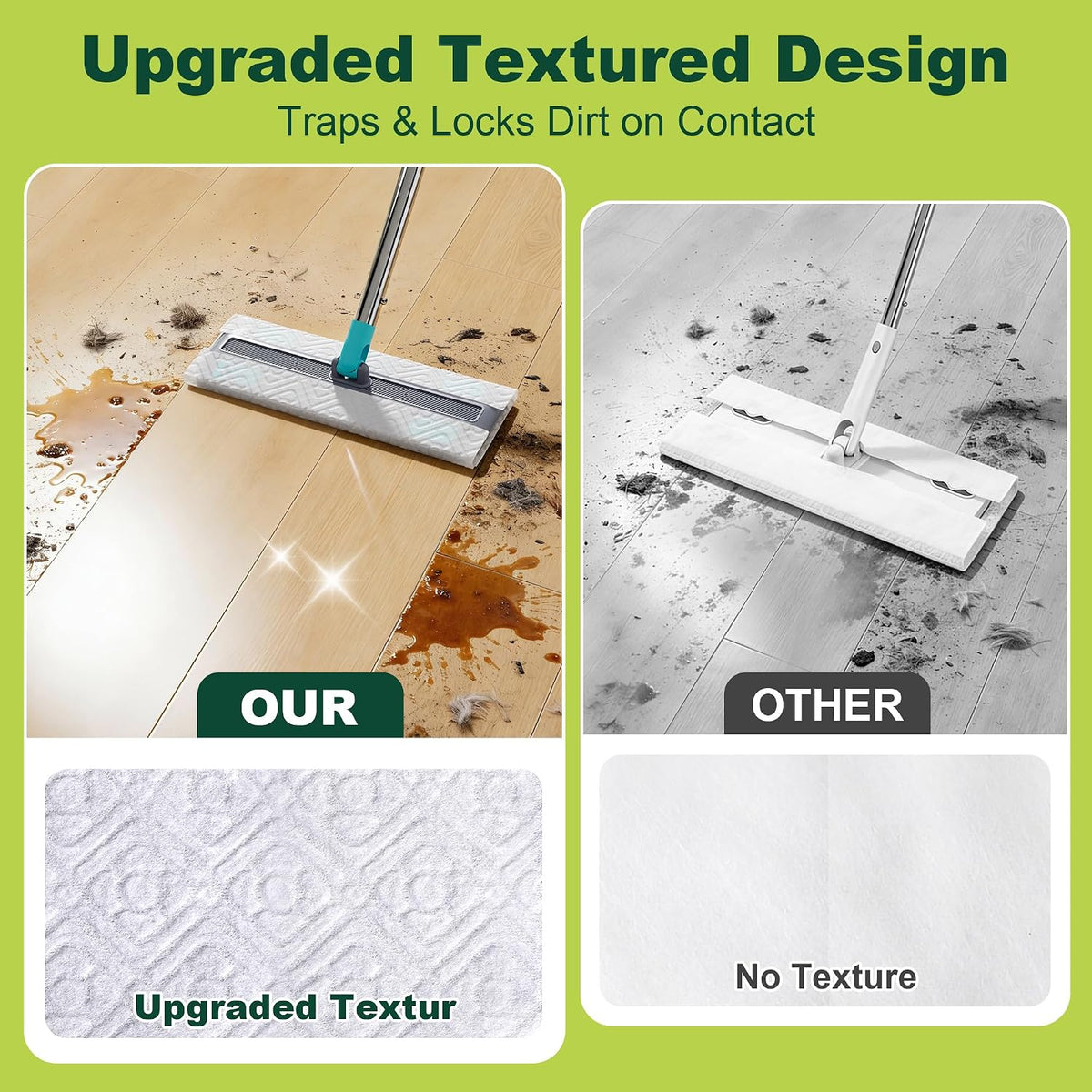 JOYMOOP 144 Pcs Disposable Dry Sweeping Cloths Compatible with Swiffer Sweeper Mop, Disposable Dust Refills Mop Pads for Floor Mopping and Cleaning, Mop Not Included