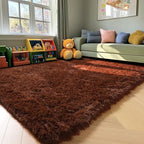ONASAR Brown Rugs for Living Room Bedroom, 5x8 Fluffy Bedside Area Rug - Image 8