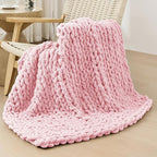 Bigacogo Chunky Knit Throw Blanket by Bigacogo