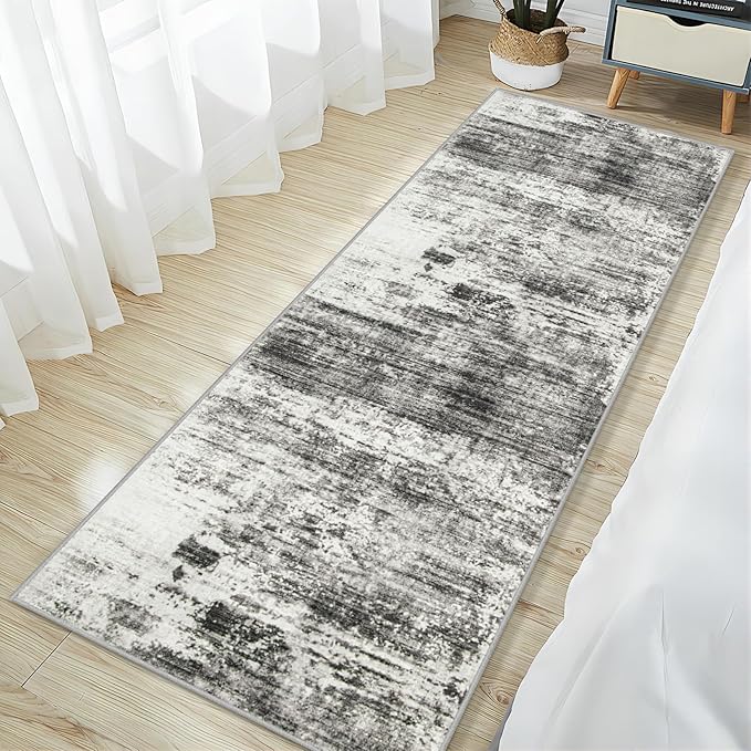 2'6''x8' Runner Rugs Washable Rug: Modern Abstract Hallway Runner Rug Indoor - Image 3