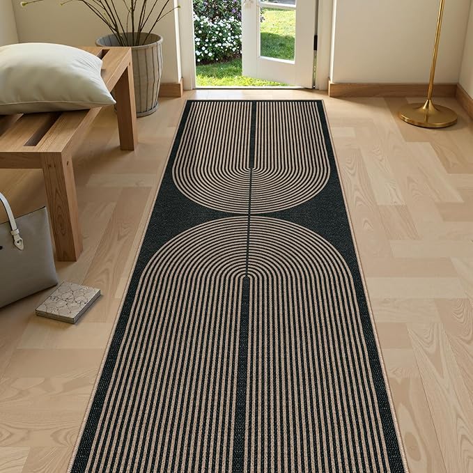 Lahome Enfys Modern Rainbow Kitchen Runner Rug, 2x8 Easy Jute Rug Runners by Lahome