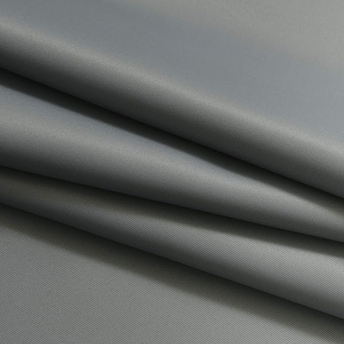 Yakamok 84 Inch Length Gray and Greyish White Gradient Color Ombre Curtains - Image 6