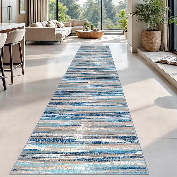 Lansny Modern Abstract Runner Rug 2.6x18 - Image 2