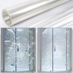 Security Window Film, Transparent Self-Adhesive Shatterproof Film, 4Mil Anti Shatter Tempered Glass Film, Glass Protective Window Film for Home/Office
