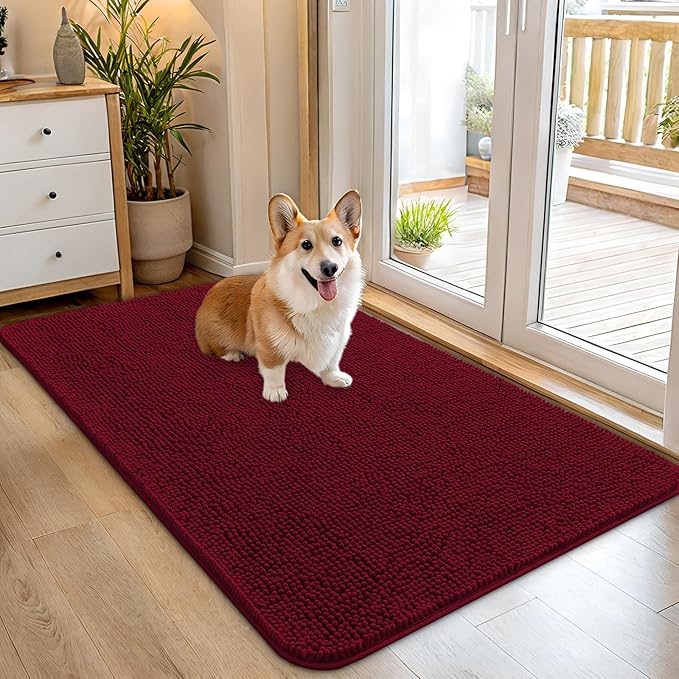 OLANLY Dog Door Mat for Muddy Paws 45x27, Absorbs Moisture and Dirt, Absorbent by OLANLY