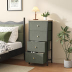 Sweetcrispy Dresser for Bedroom, 4 Drawer Storage Cabinet, Tall Nightstand