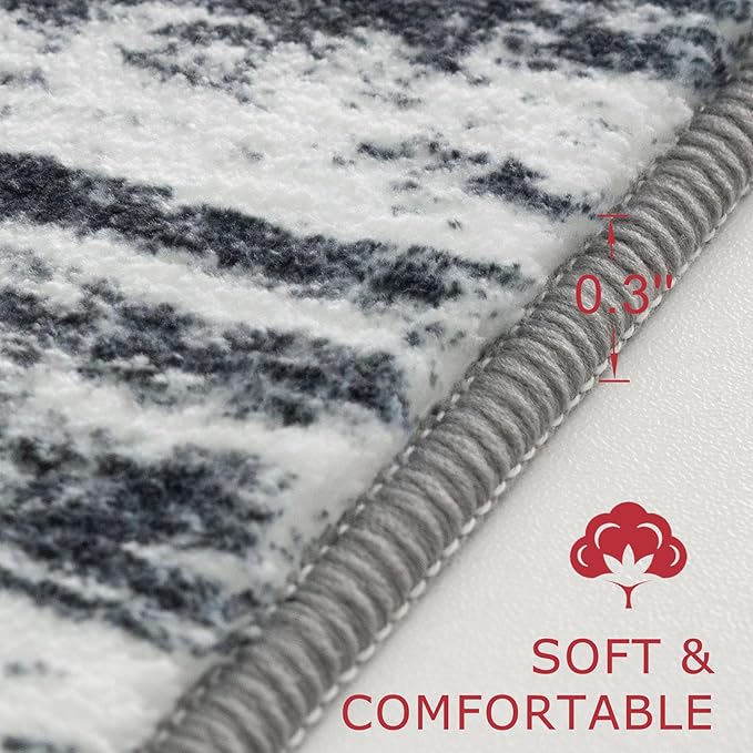 KOZYFLY Circle Rug 6Ft Modern Abstract Ombre Area Rug - Image 2