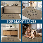 OLANLY Dog Door Mat for Muddy Paws 36x24, Paw Print Design, Absorbs Moisture - Image 8