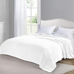 BEDELITE Fleece Blanket Twin Size White Throw Blanket - Image 9