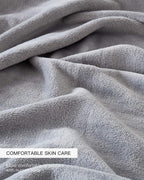 KMUSET Fleece Blanket Grey Queen Size Lightweight Cozy Plush Microfiber Solid - Image 5