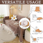 HANDONTIME Brown Sofa Covers Slipcover Simple Couch Cover - Image 4