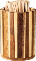 Wood Coffee Stirrers Holder Set with 100 Disposable Stir Sticks