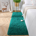 Amearea Shag Blue and Green Runner Rug - Image 2