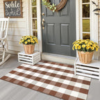 Buffalo Plaid Checkered Rug Fall Front Door Mat Washable Outdoor Rug 3'x5'