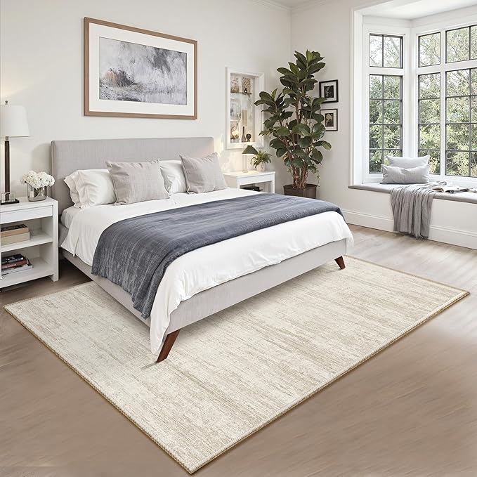 4x6 Rug - Stain Resistant Abstract Washable Rugs, Anti Slip Area Rugs - Image 6